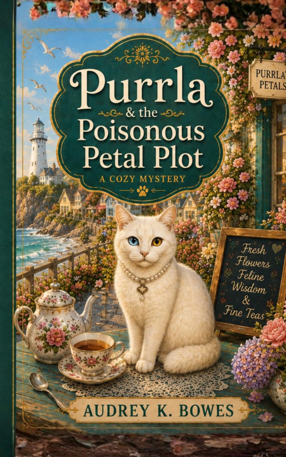 Purrla and the Poisonous Petal Plot: A Bite Sized Cozy Mystery of Petals, Purrs, and a Curious Clause for Concern: 1 (Purrla Gates Cozy Mysteries)