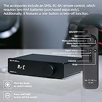 Vista 6 de S.M.S.L A50Pro,LPF&HPF,2.1 Channel Audio Amplifier,100W Bass Output Power, HiFi Bluetooth 5.0 Stereo Audio Amplifier,Supports HDMI (ARC),Passive