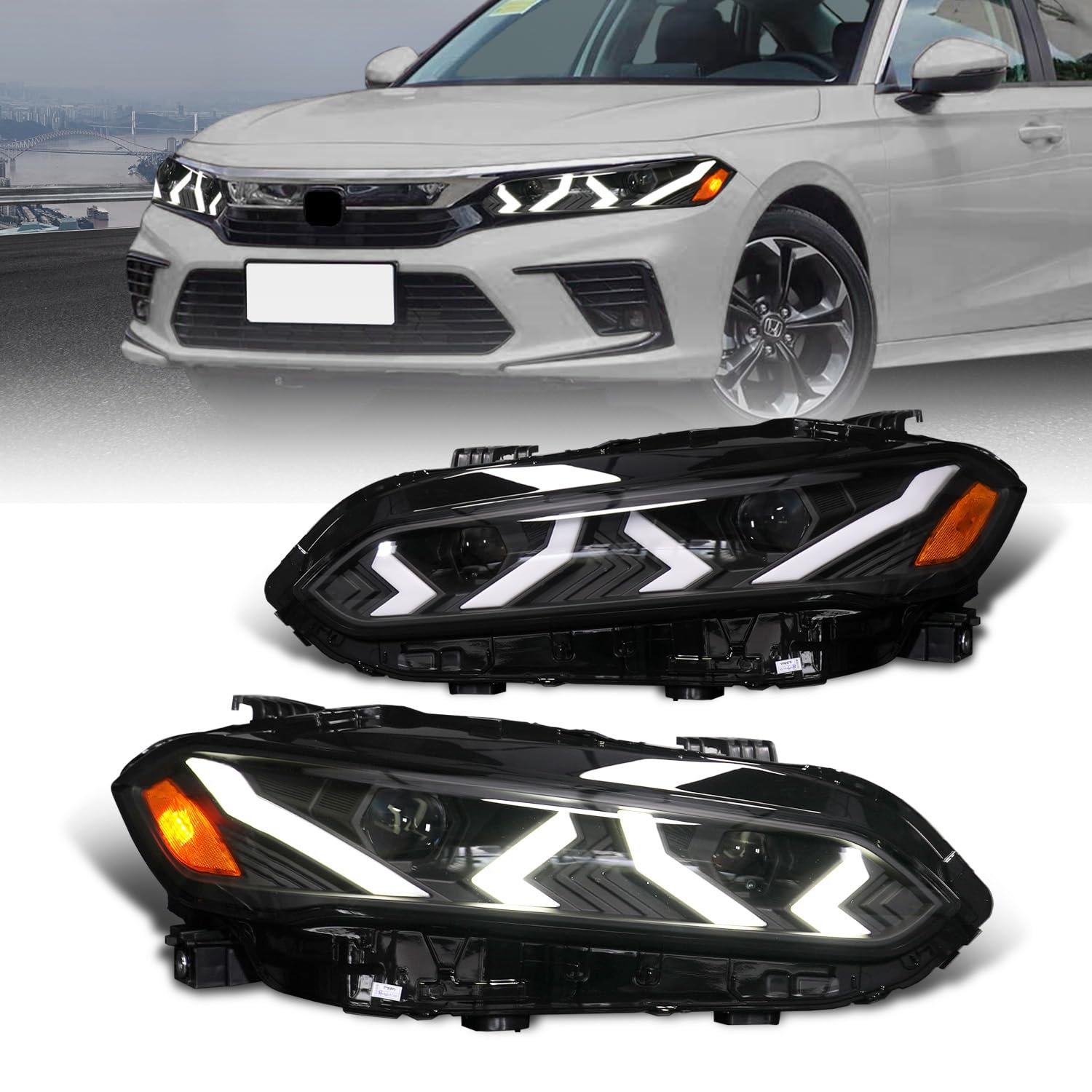 Amazon | Archaic シビック ヘッドライト FL1 FL4 FL5 タイプr 専用