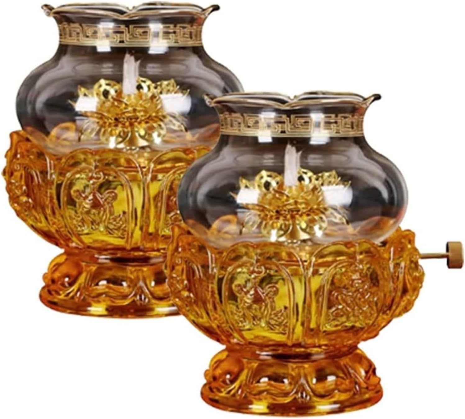 Chamber Oil Lamp with Wick Light 5.3 Inch Open Flame Lighting(1pcs)