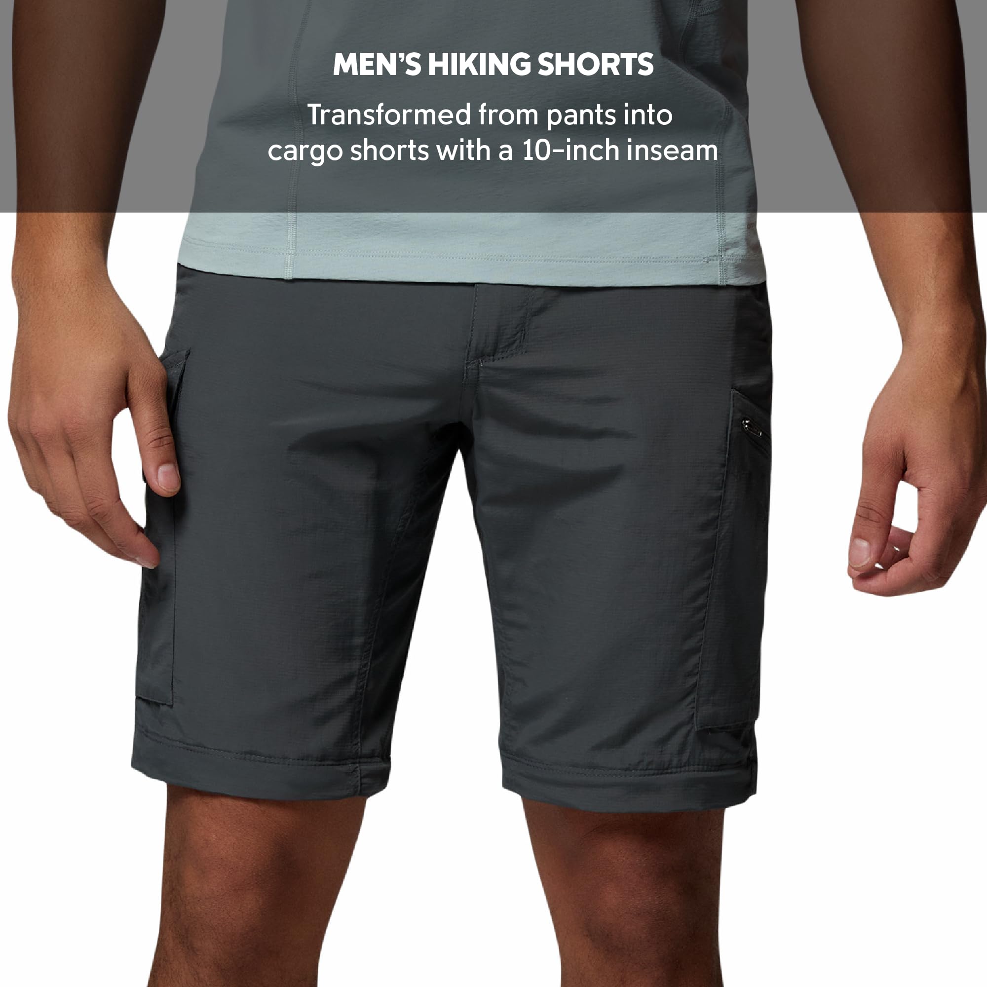 Columbia Silver Ridge Pantalon Convertible Homme Grill FR: L (Taille Fabricant: W34/L32)