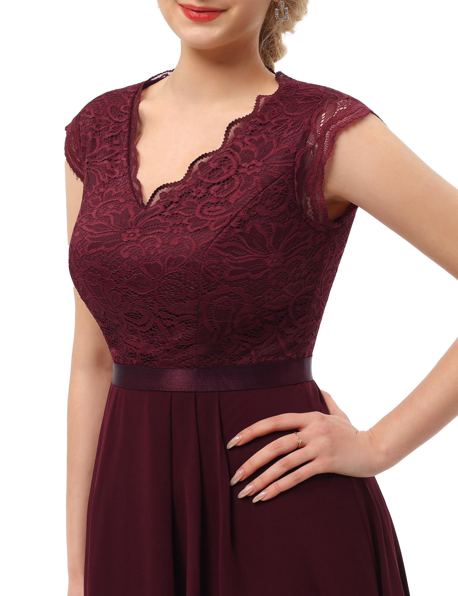 Dressystar Cocktailkleid Damen Hochzeitsgast Knielang Abendkleider Elegant für Hochzeit