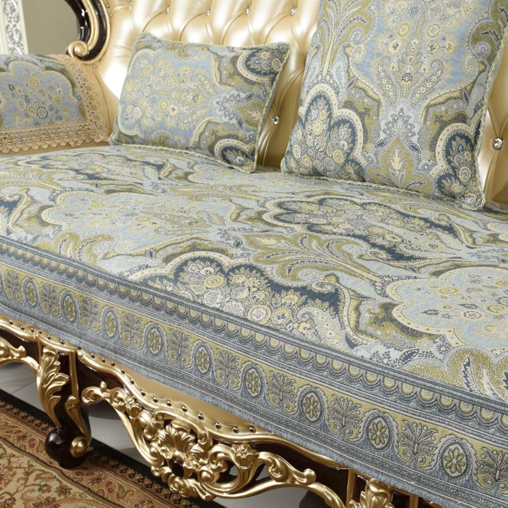 Housse de canapé en chenille jacquard pour protéger le salon des enfants et animaux