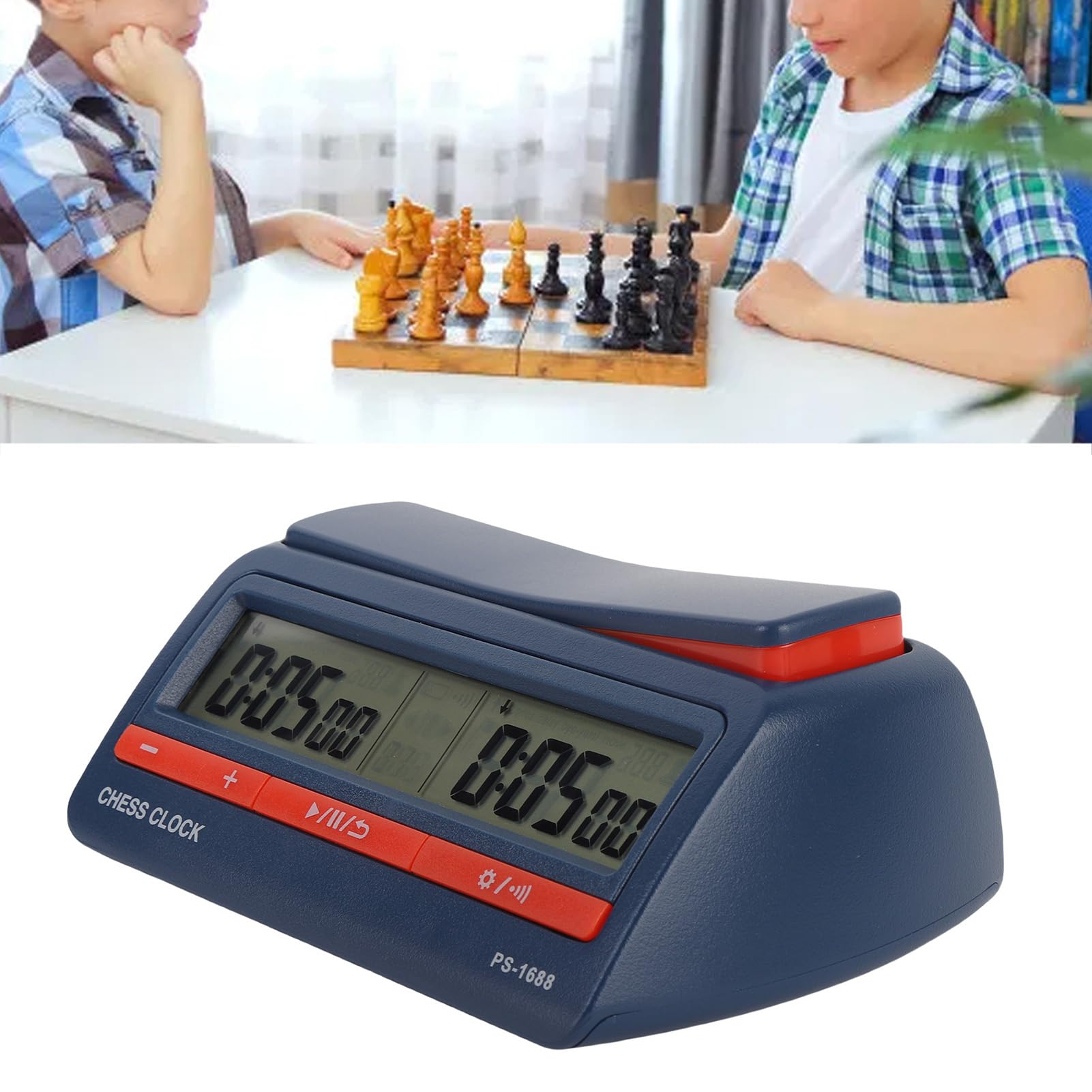 Alomejor Schachuhr, Multifunktionaler Digitaler Timer mit 8 Zeitregeln und 42 Anpassbaren Optionen für Internationale Schachspiele und Turniere