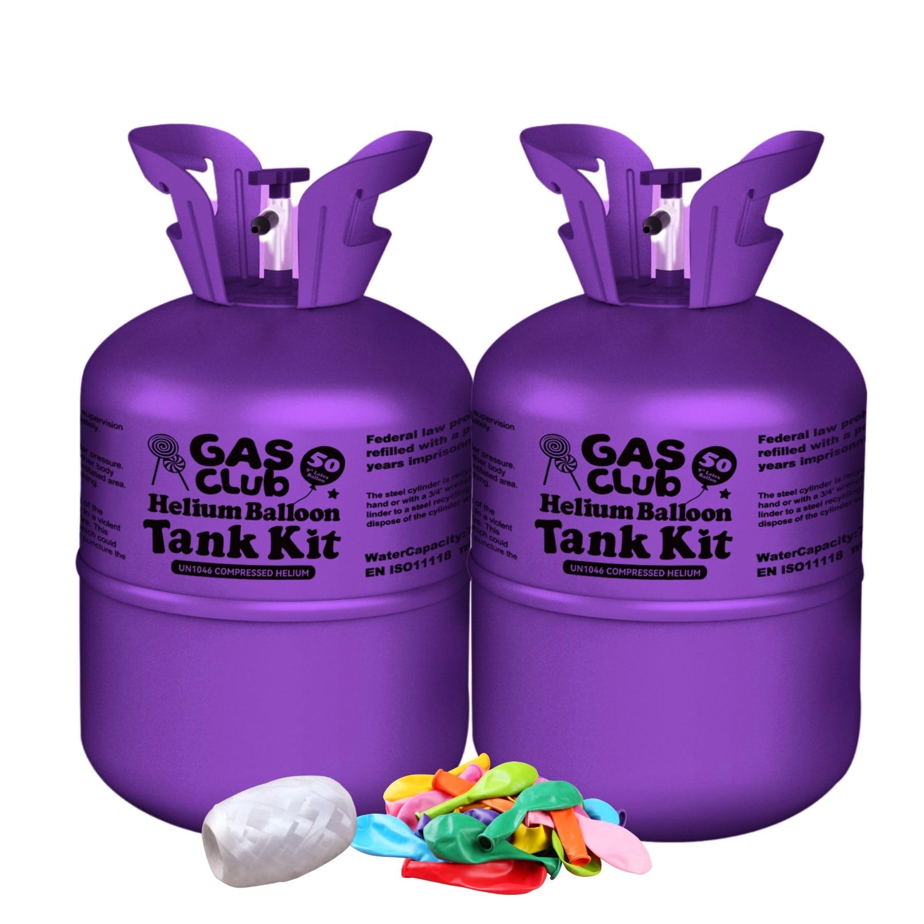 13L Helium Tank for Balloons At Home Helium Balloon tank Up To 50 Latex Balloons (2 Boxes)