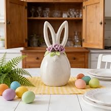 Bunny Figurine for Home Decor - Miniature Rabbit Ornament as Birthday Gifts for Girlfriend, Friend, or Coworker, Cute Collectible Souvenir for Spring and Easter
