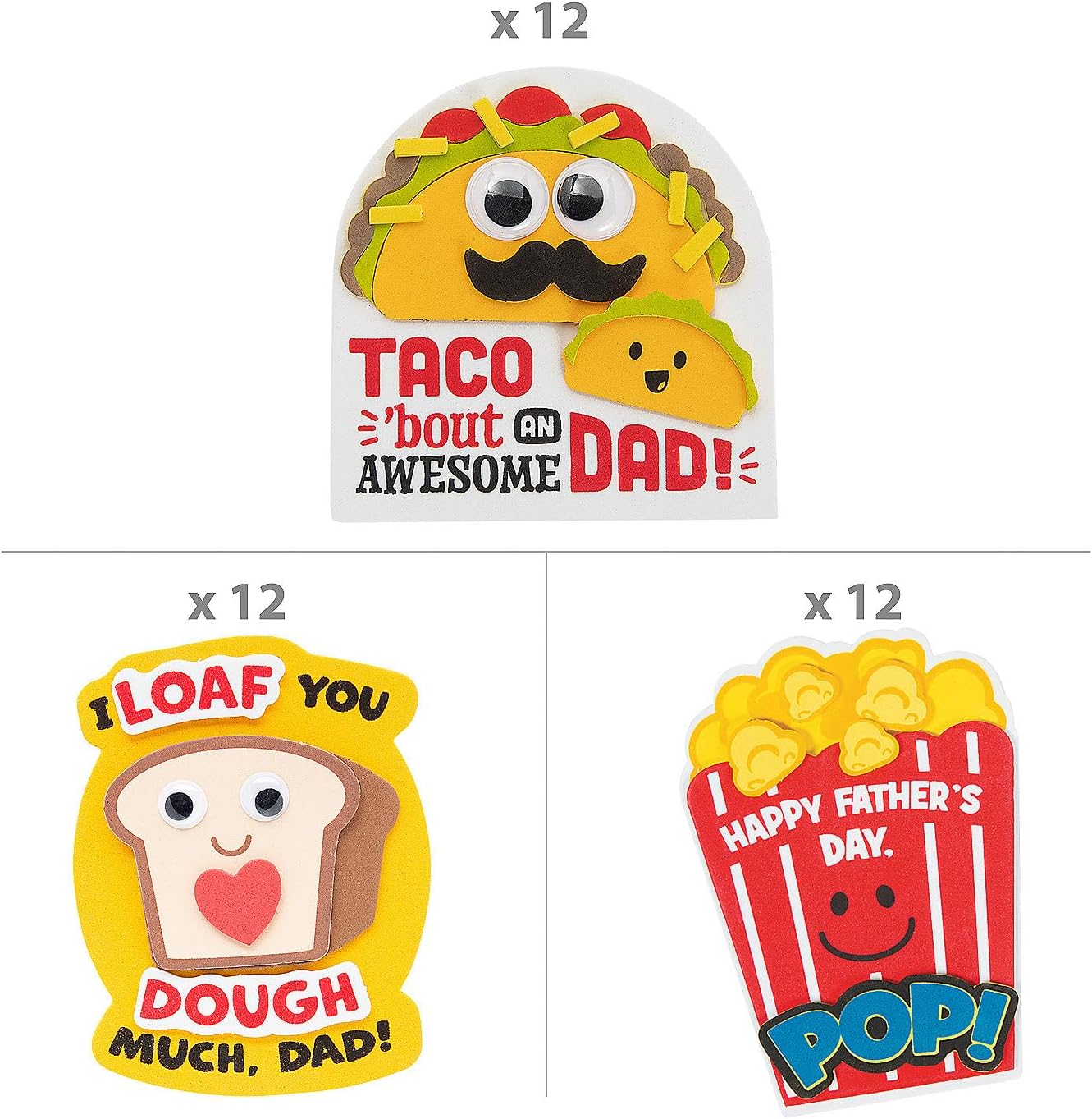 Father’s Day Magnet Craft Kit Assortment - Makes 36