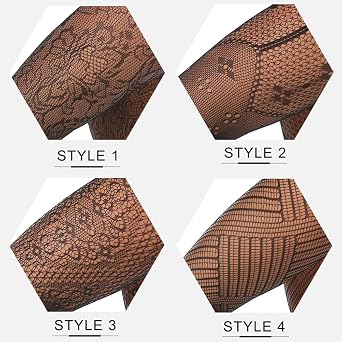 MANZI Womens Fishnet Tights Patterned Stockings Stretch Fishnets Panty Hose