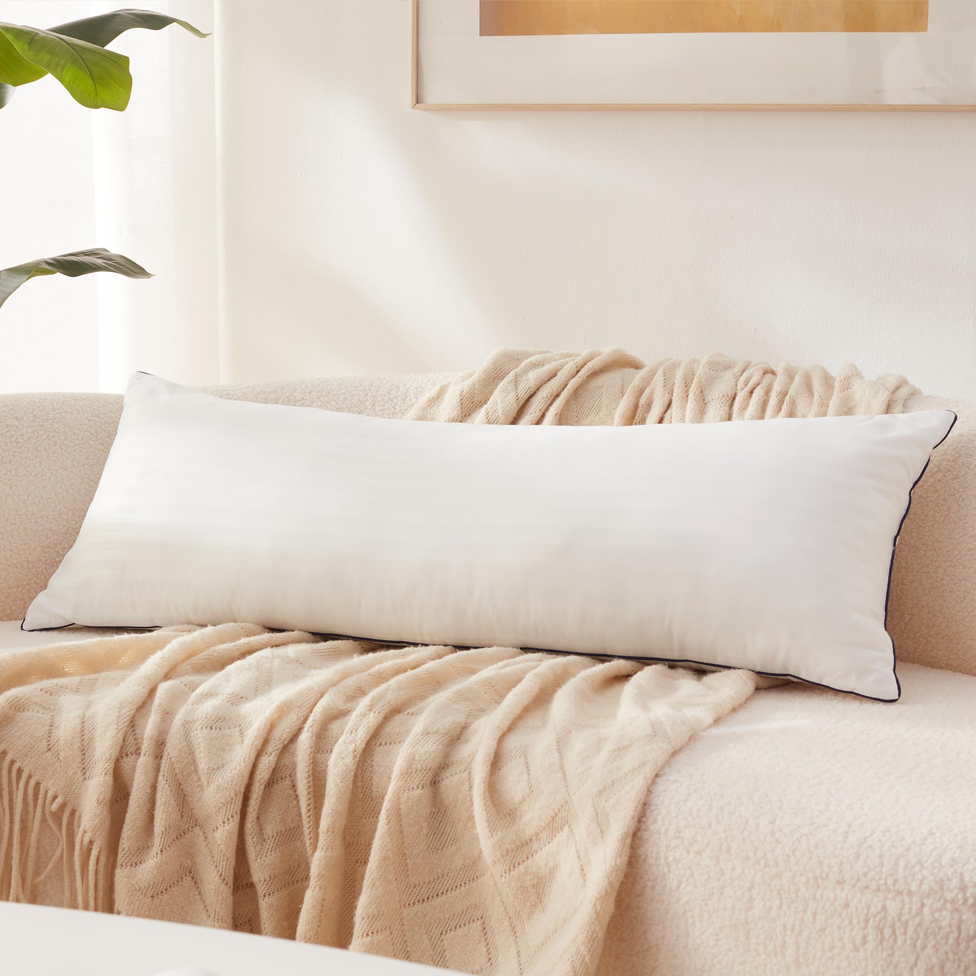Memory Foam 14 x 36 Inch Pillow Insert, Decorative Throw Pillow