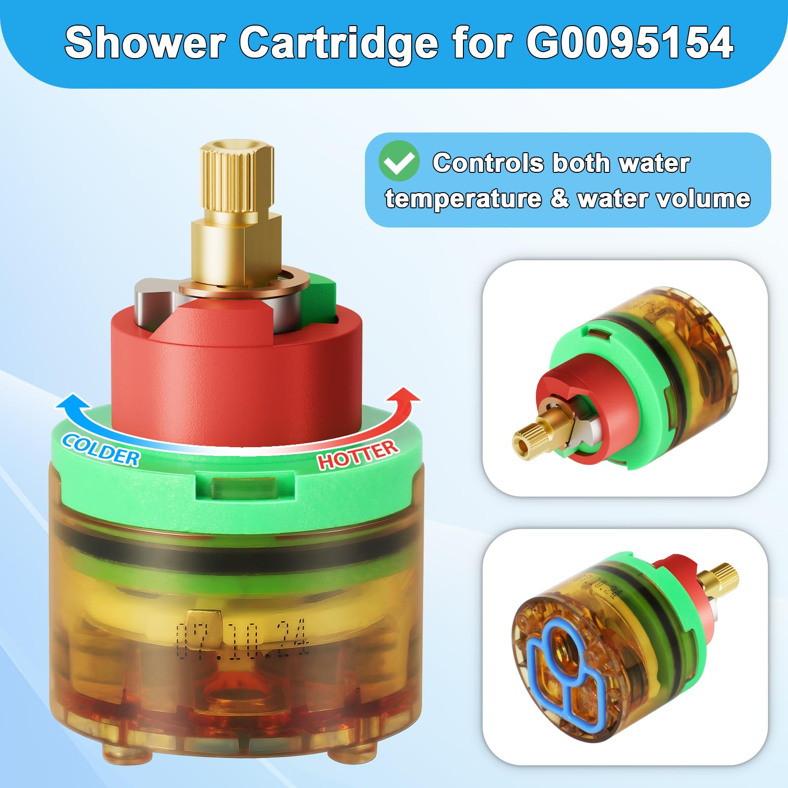 ⭐︎SHOHEBX⭐︎ 95-152/95-154 Shower Cartridge Assembly, Compatible with G0095154
