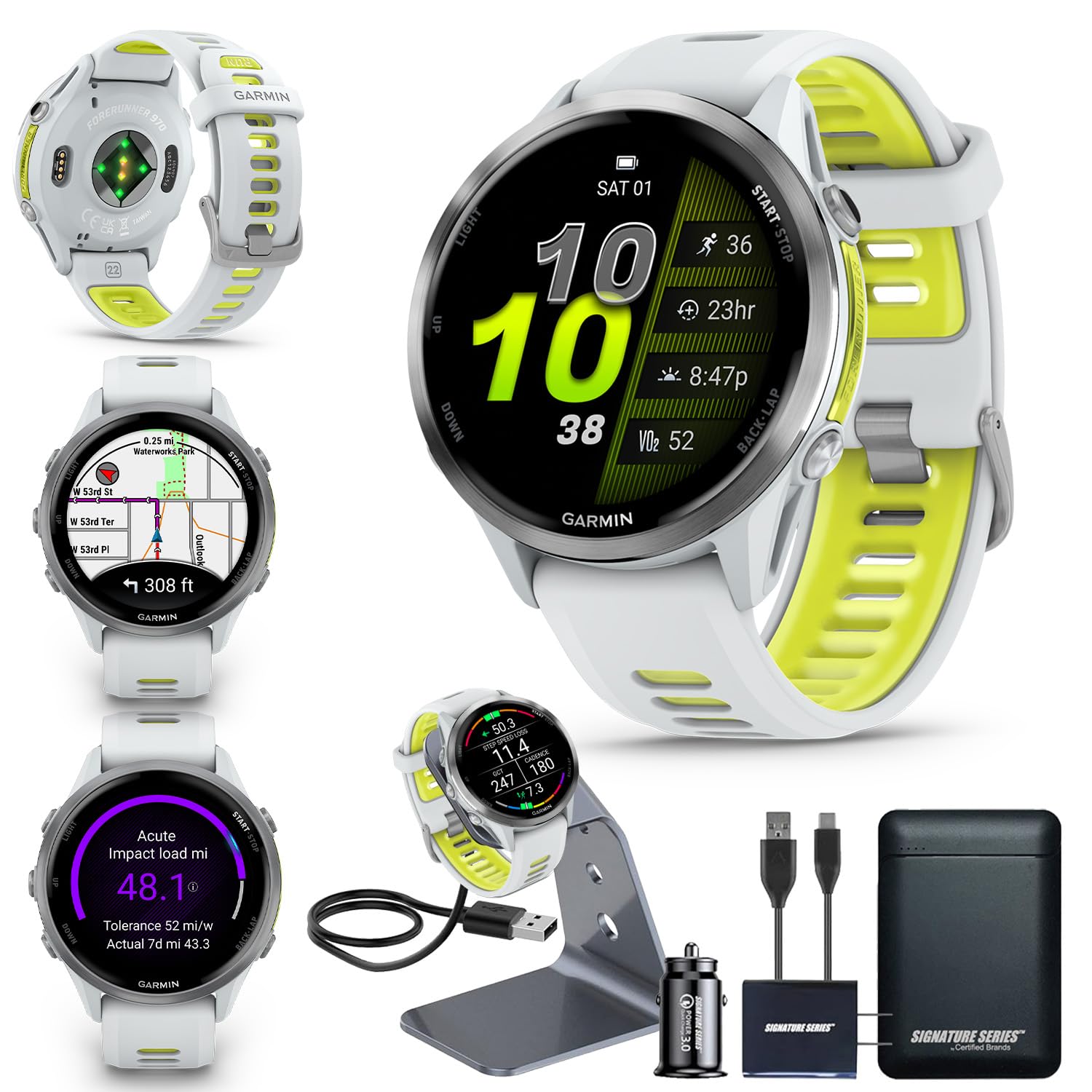 Forerunner 970 GPS Running Smartwatch, Whitestone | Premium Training & Recovery, Sleep Co…