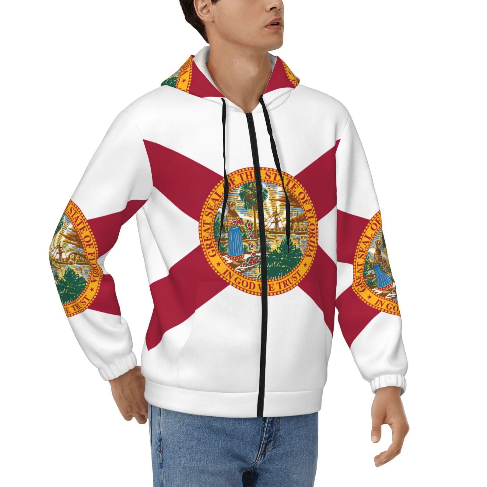 Sweat à capuche zippé homme Floride coupe ample pour un confort absolu - 8