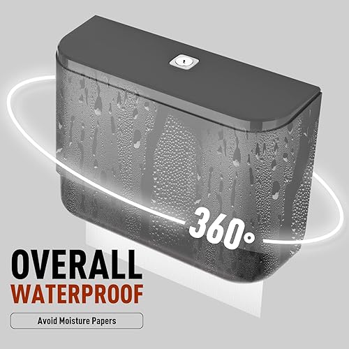 Miniatura 4 de Dispensador de toallas de papel para montaje en pared, dispensador de toallas de papel multipliegue con cerradura de llave, soporte comercial para