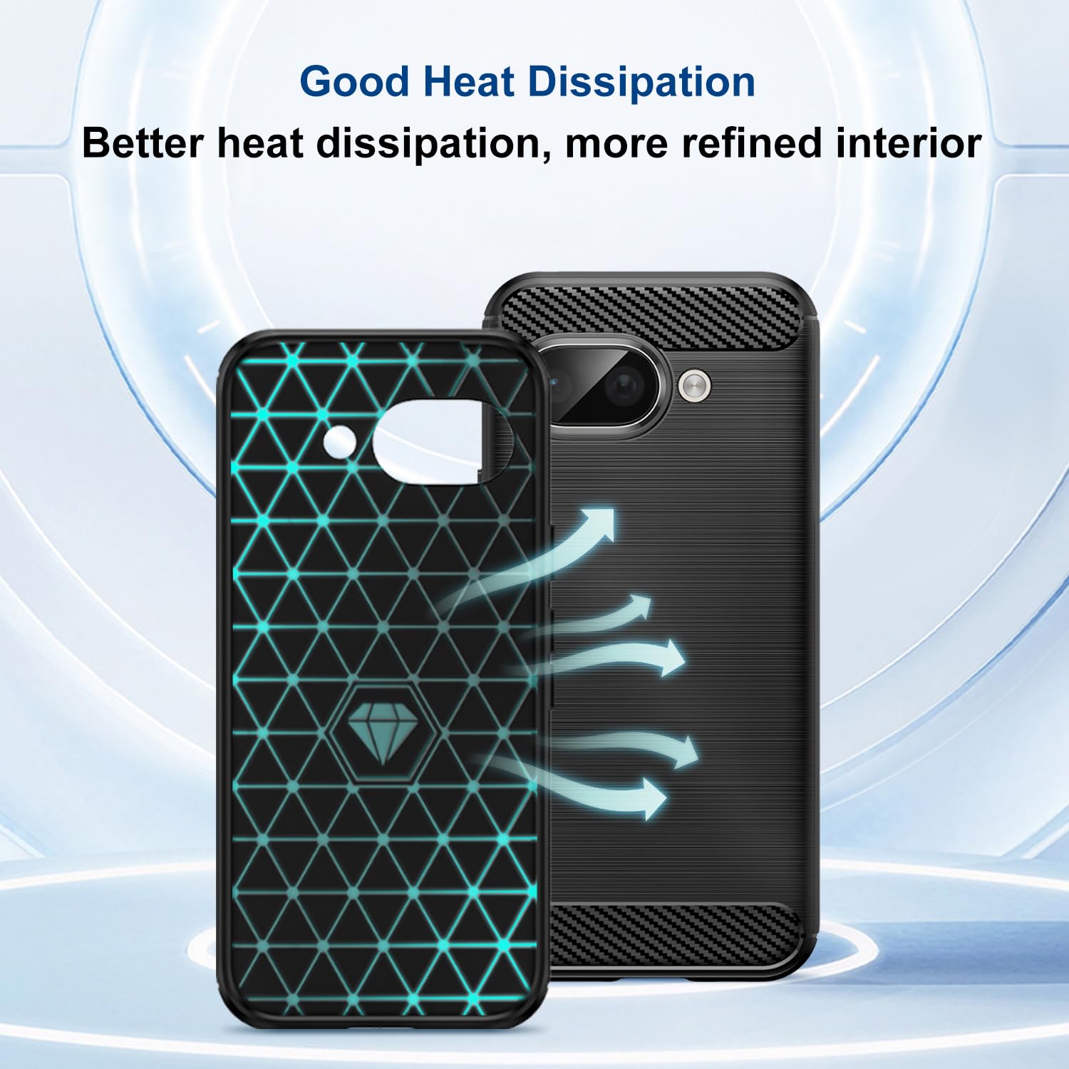 KOMI For Google Pixel 9 Pro XL Case,Google 9 Case Pixel 9 Phone Case Flexible TPU PU Slim Translucent Hard Plastic Phone Case Military Grade Drop Protection Phone Cover For 9 Pro XL