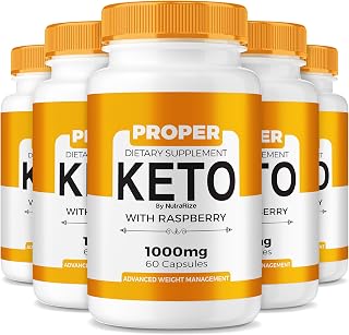 (5 Pack) Proper Keto ACV Capsules, All-Natural Keto Dietary Supplement for Weight Loss, Proper Keto 800MG Pills, Advanced Formula Supplement to Support Your Active Lifestyle, Reviews (300 Capsules)