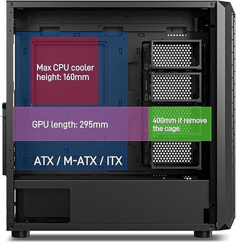 Miniatura 5 de DARKROCK Classico Storage Master ATX NAS Caja de Computadora Mid Tower con 4x120mm Ventiladores, USB 3.0 Listo 10 x3.5'' HDD+3 x2.5'' SDD 360mm