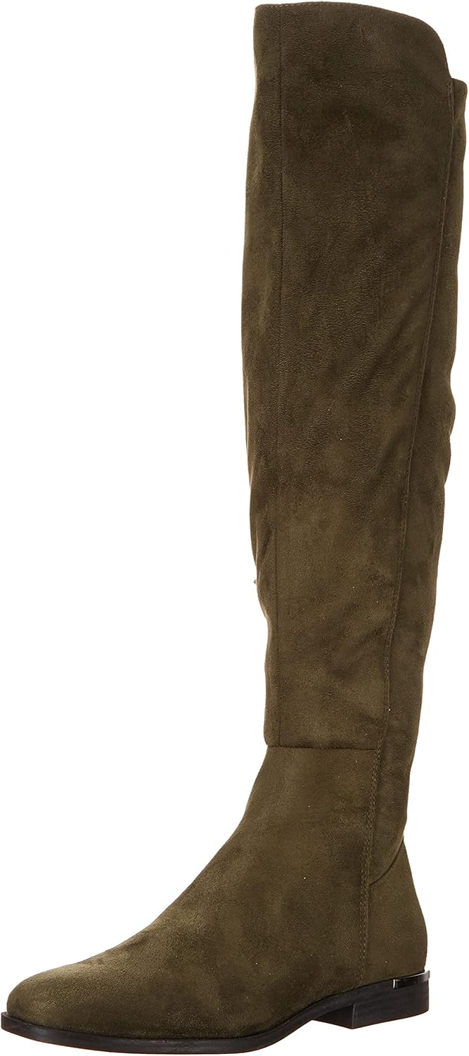 NINE WEST Women's Allair2 Over-The-Knee Boot, Dark Green, 6