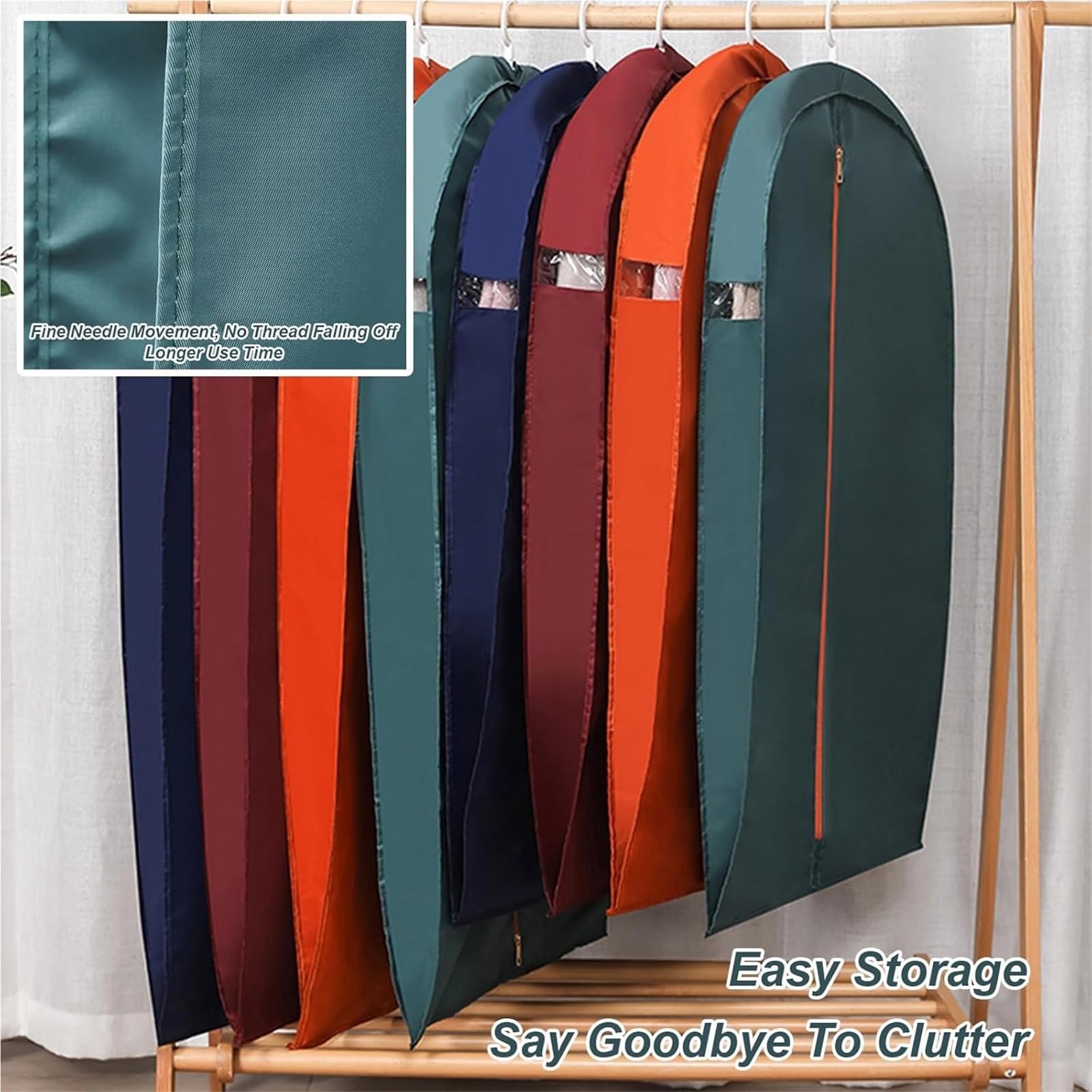 Atmungsaktive Kleidersäcke For Aufhängen, Aufbewahrungstaschen For Anzüge Und Mäntel Zur Schrankorganisation Staubdichte Kleiderhüllen For Anzüge Kleider Wintermäntel(Orange,100x58x11cm/39x23x4in)