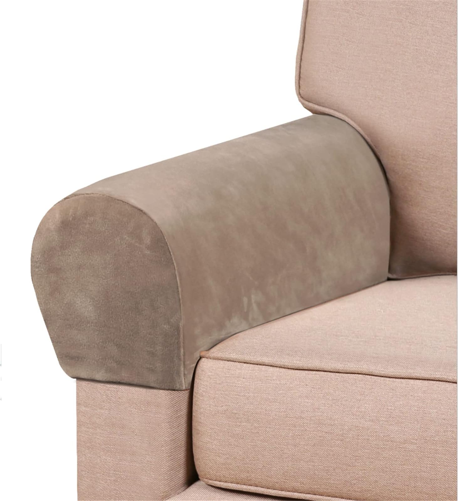GAMUKAI Stretch Velvet Armrest Covers Spandex AntiSlip Arm