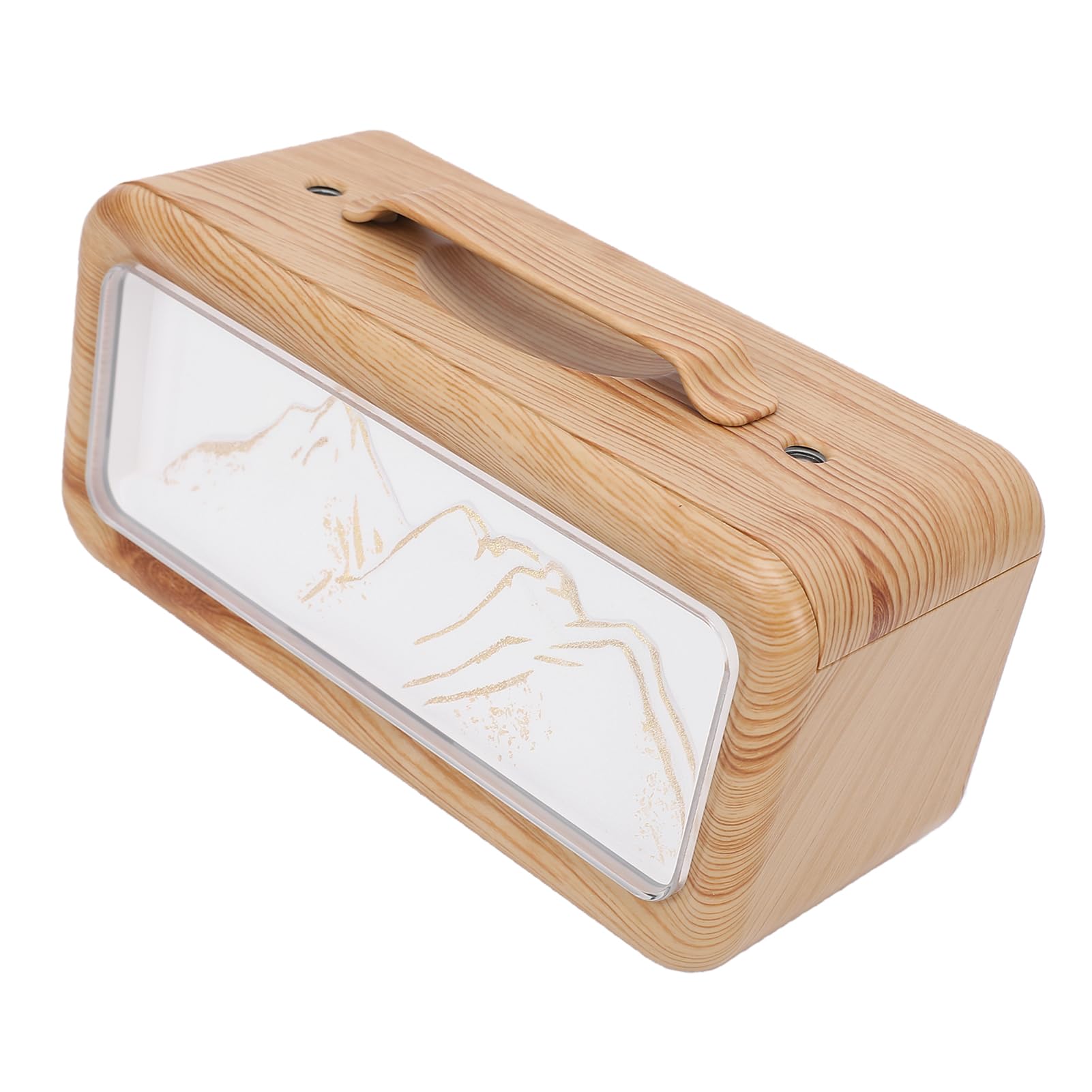 Buachois Diffusore Aromi Ultrasuoni 600ml Umidificatore USB Luce LED per Camera (Dark Wood Grain)