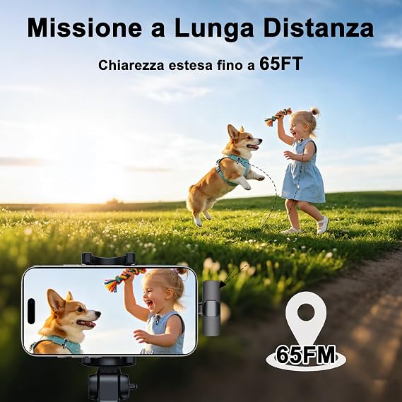 Wireless Lavalier Microphone for iPhone, iPad & Android Phone