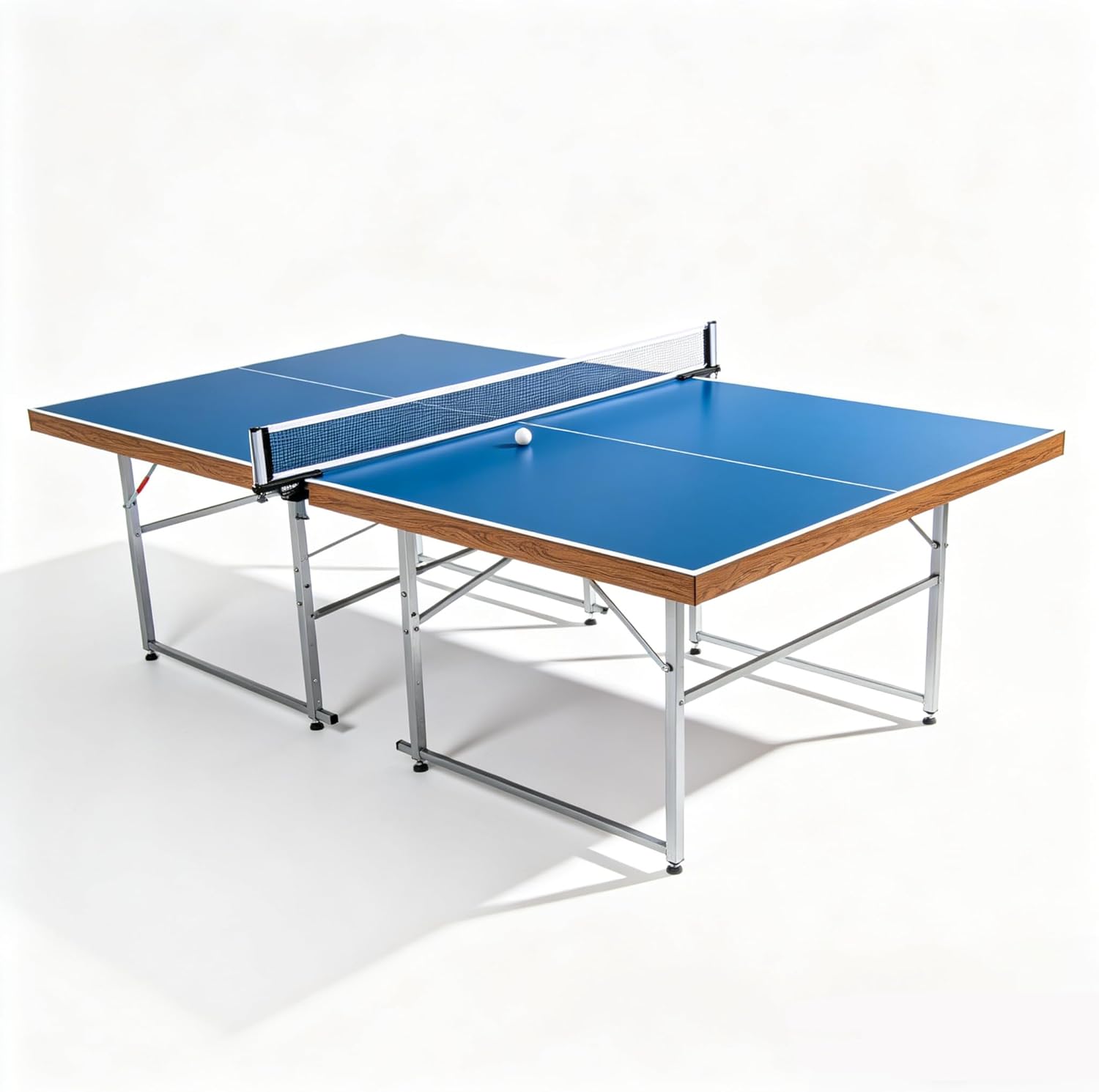 Foldable Ping Pong Table, Indoor Outdoor Use, Durable Thickened Steel Frame, Easy Storage & Portable, Stylish & Simple, Backyard/Indoor Leisure Entertainment Table Tennis Table