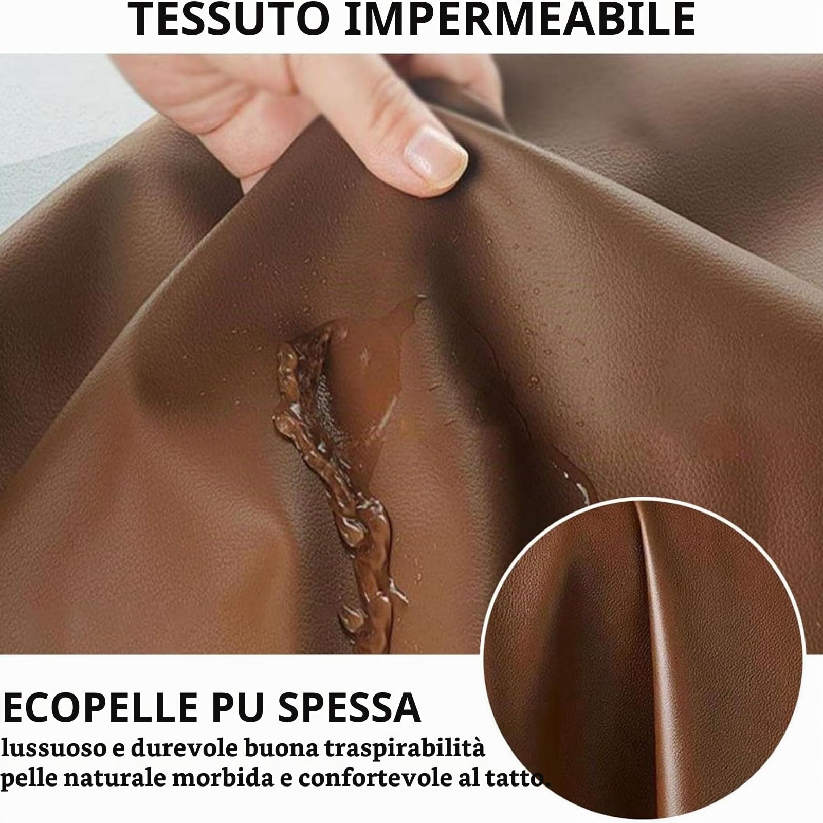 Copertura Per Testiera Letto in Pelle Elastica Imbottita Con Protezione Antipolvere, Universale Per Letti Matrimoniali, Singoli E Una Piazza E Mezza (Nero,180cm)