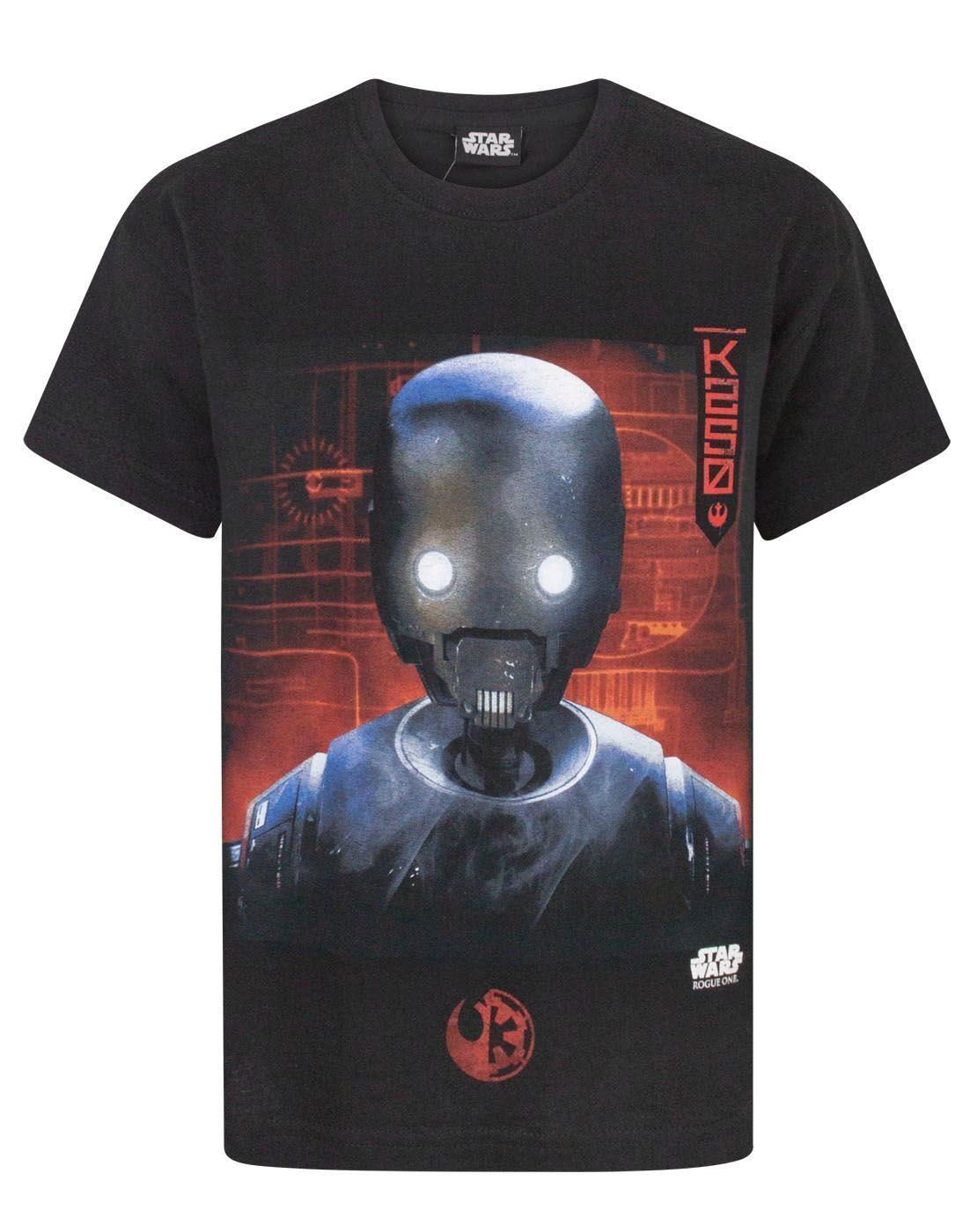 Rogue One K2S0 Robot Boy's Children's Black T-Shirt Top