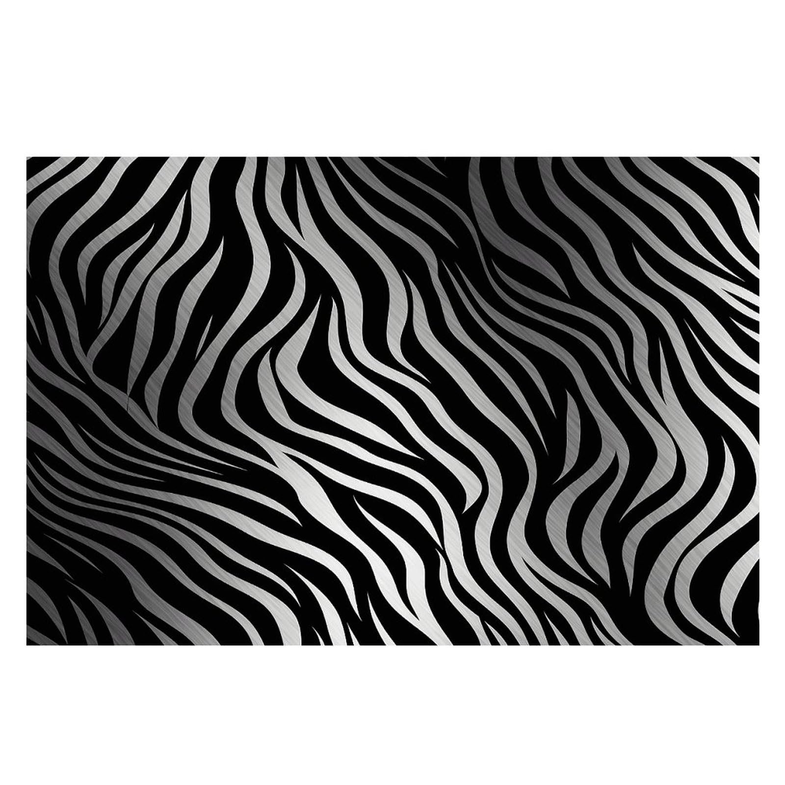 Zebra Print Placemats Wipeable Heat Resistant Table Mats Washable Flax Place Mats Elegant Cloth Non-Slip Placemat for Kitchen Dinning Party Table Decor 12 * 18 in