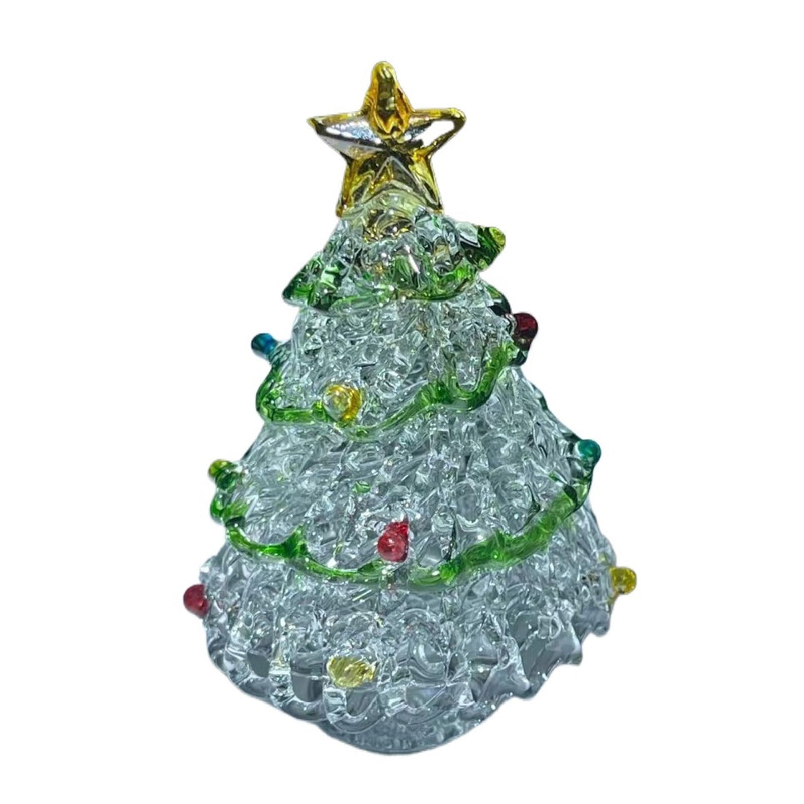 6ft Christmas Tree Glass Christmas Tree Elegant Xmas Decor for Tabletop Home Gift Sparkling Holiday Centerpiece & Festival Party Ornament(7cm)