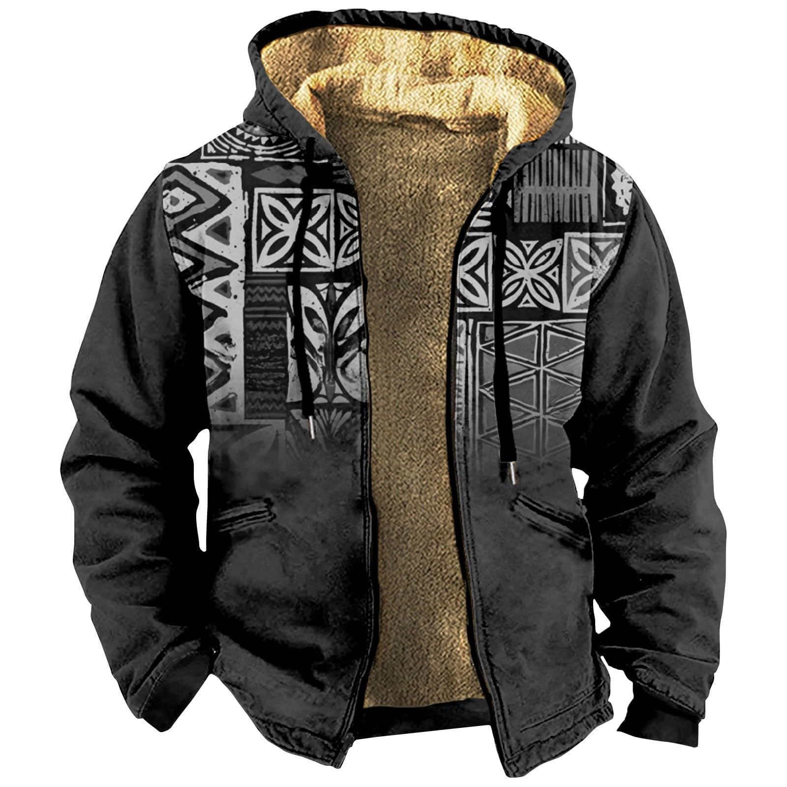 Sudadera con capucha de forro polar con estampado gráfico, chaqueta suave y cálida para un estilo casual al aire libre, Streetwear, ajuste cómodo