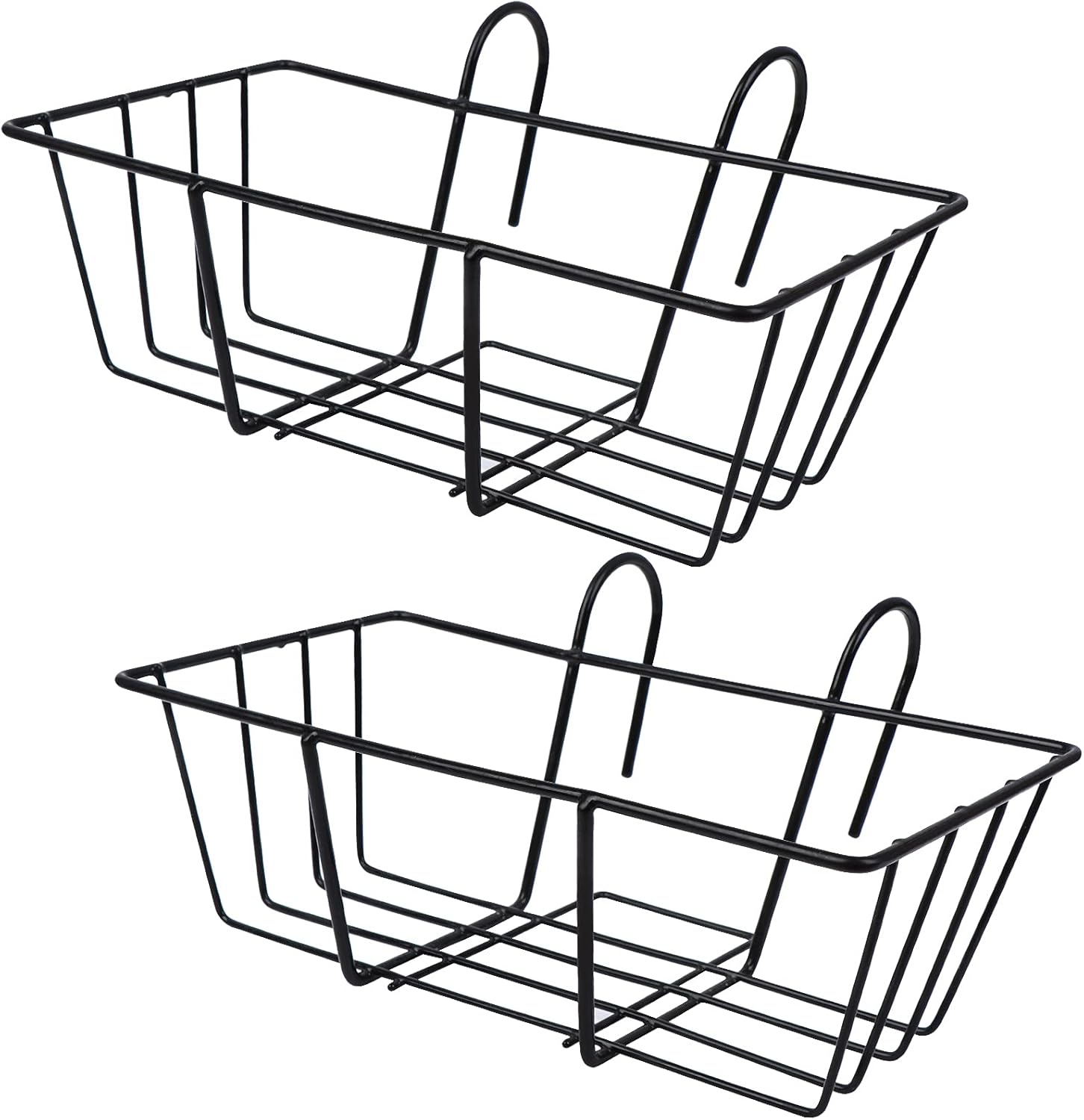 JiaUfmi 2Pcs Balcony Hanging Flower Rack Railing Metal Planter Pots Stand for Indoor