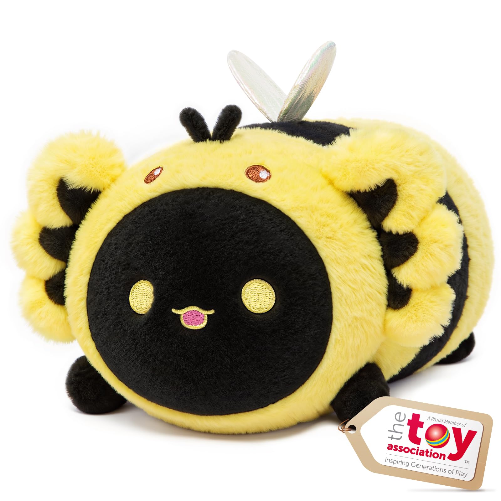 Mewaii Cute Black Axolotl Bee Plush, Kawaii Plushies Honeybee