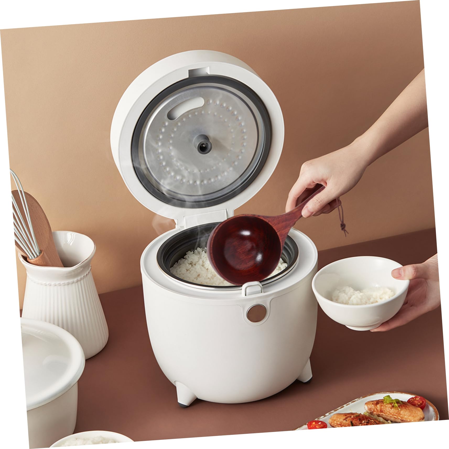 PRETYZOOM 6 Stk Japanischer Reislöffel Badesalzlöffel Große Suppenkelle Gießkelle Großer Rührlöffel Brei Schöpfkelle Reislöffel Schöpfkelle Suppenkelle Kochen Große Hölzern