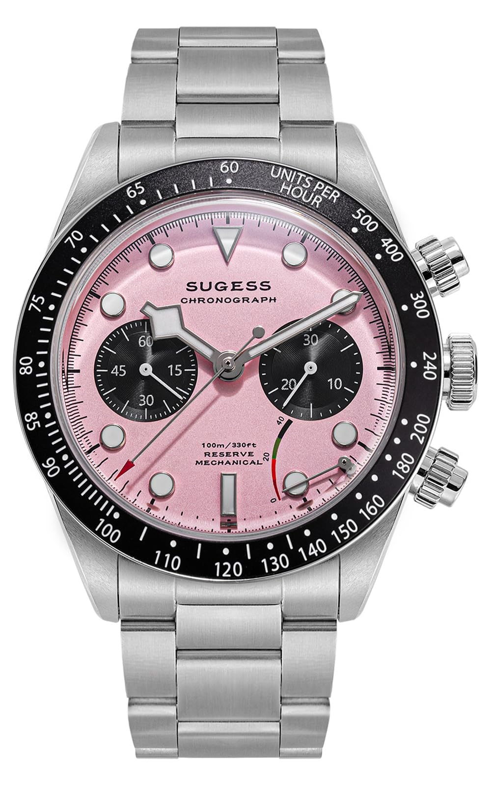 Sugess Seagull ST1907 Panda - Cronógrafo indicador de encendido