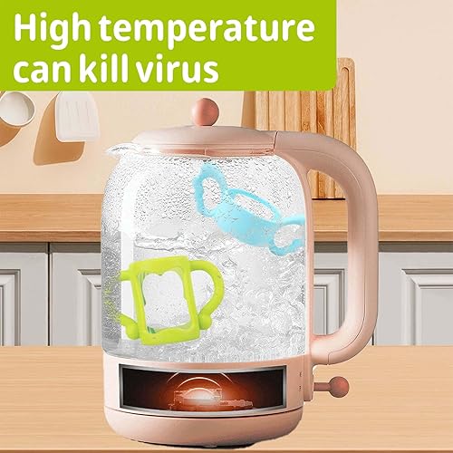 Miniatura 6 de Paquete de 3 asas de botella para biberones estrechos Dr. Brown, 3 estilos y 2 tamaños, soporte de botella de silicona suave para alimentación