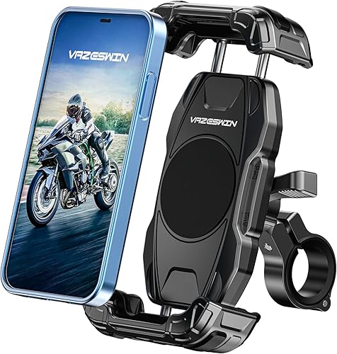 Soporte de teléfono para motocicleta bloqueo seguro bloqueo y liberación de 1s, soporte para teléfono celular de motocicleta, abrazadera de manillar