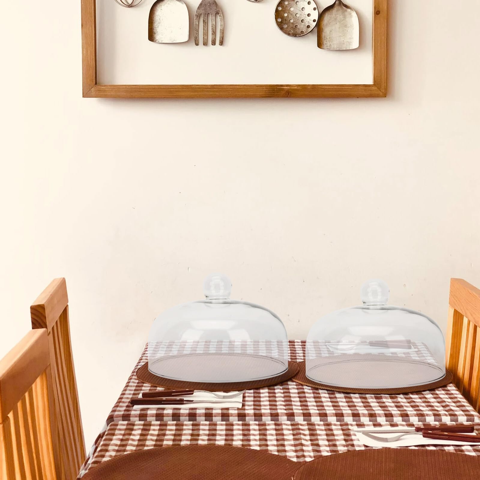 Cubierta de Vidrio Redonda para Alimentos sin Plomo, Diseño Transparente y Fácil de Manejar, Protector Antisalpicaduras Adecuado para Microondas y Fiestas