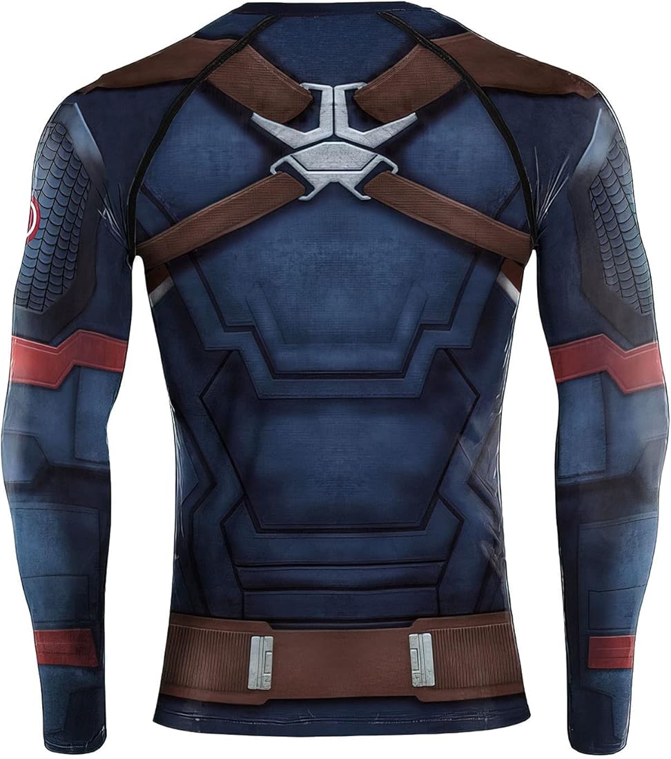 Buy Superhero Men's Compression Shirt 3D Printed Sports Gym T