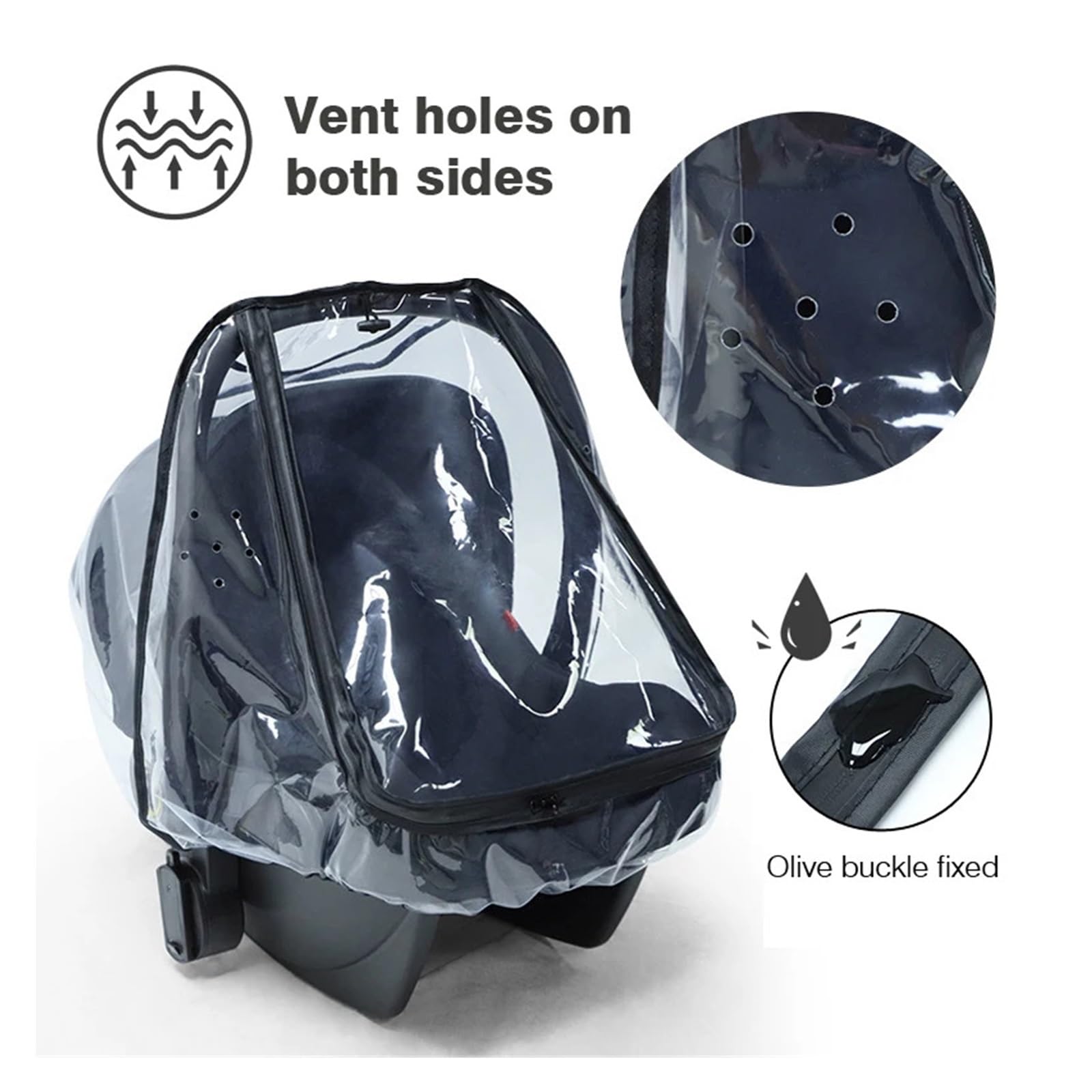 Copertura antipioggia for passeggino e passeggino in EVA | Scenario di utilizzo: copertura antipioggia e copertura in EVA trasparente for passeggini e carrozzine(Sun Cover)