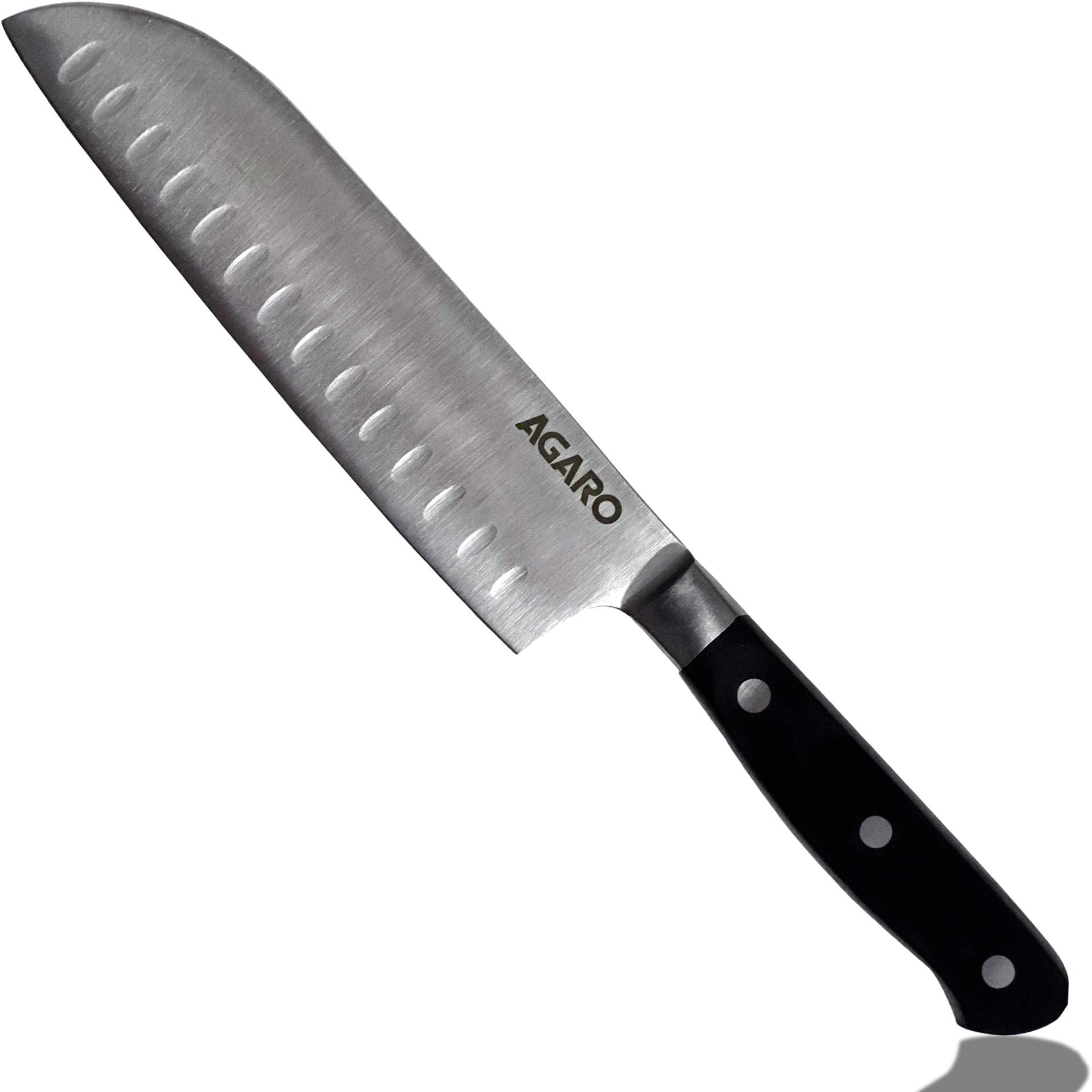 AGARO Galaxy Stainless Steel Sankotu Kitchen Knife, Non Slip Triple Rivlet Handle, Cutting, Shopping, Slicing, Silver.