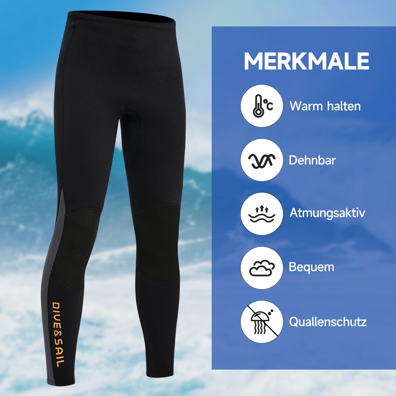 Traje de neopreno chaqueta pantalones de neopreno para mujer y hombre, traje de neopreno de 3 mm, chaqueta de neopreno para mantener el calor, manga larga, cremallera frontal, parte superior de