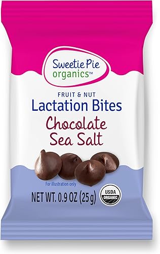 Miniatura 14 de Sweetie Pie Organics - Bocados de lactancia  Sal marina de chocolate, apoyo para la lactancia materna y aumento del suministro de leche materna, 0.9