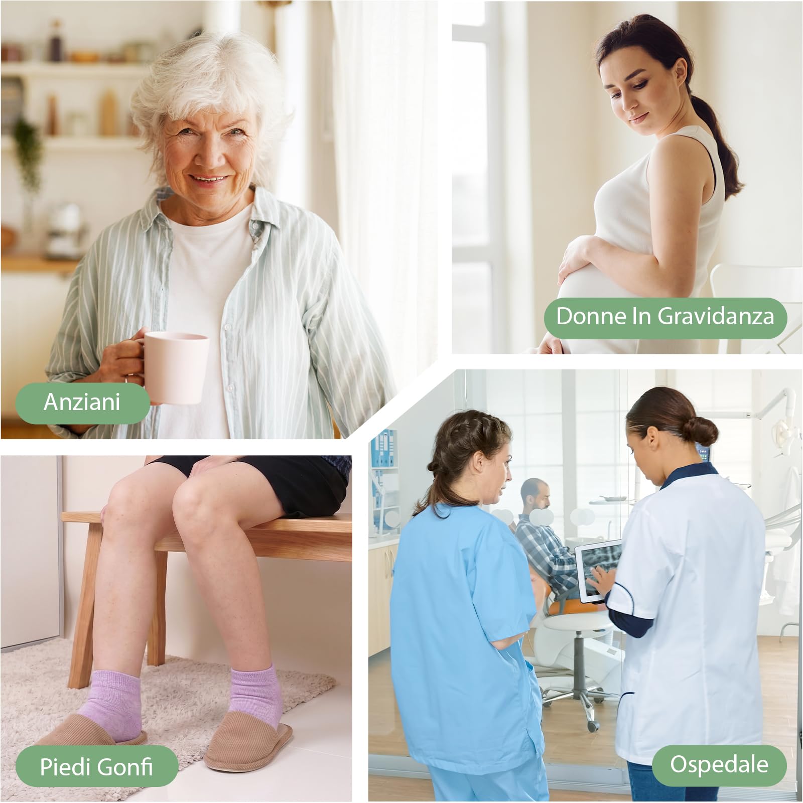 LOFIR Calzini Diabetici da Donna Corti: Calze Senza Elastico e Senza Cuciture Estive Sanitarie in Bambù con Suola in Spugna per Caviglie e Piedi Gonfi Anziani e Gravidanza 6 Paia
