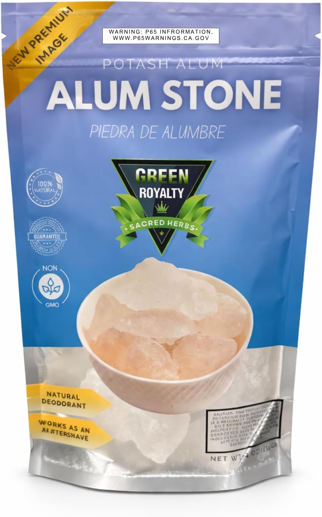 Alum Stone (Piedra de Alumbre) 4 oz - Multi-Purpose Crystal for Skin Care and Healing - Natural Deodorant & Antiperspirant | Shaving Stone.