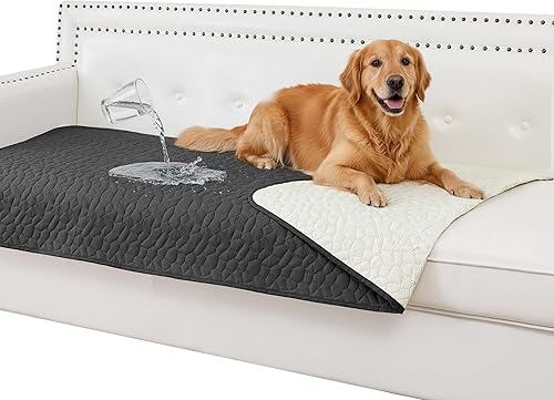 Miniatura 28 de Manta impermeable para perro, lavable antideslizante para sofá, mantas resistentes al pelo de mascotas, para cama, silla, muebles, protector para