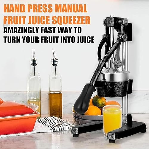 Miniatura 4 de Exprimidor manual profesional de limón, exprimidor manual comercial de prensa de frutas, sin pelar, sin necesidad de añadir agua, fácil operación,