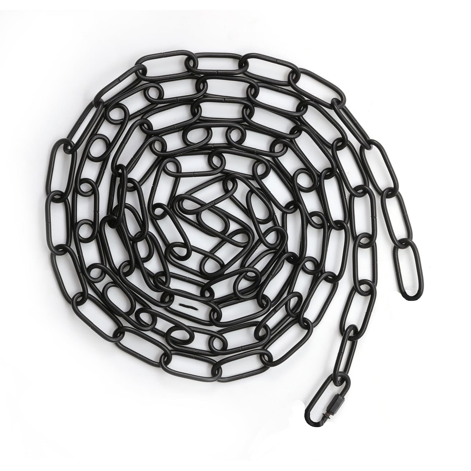 Paquete de 3 cadenas de araña de color negro de 5 pies, cadena de lámpara resistente para colgar lámpara colgante de techo 2