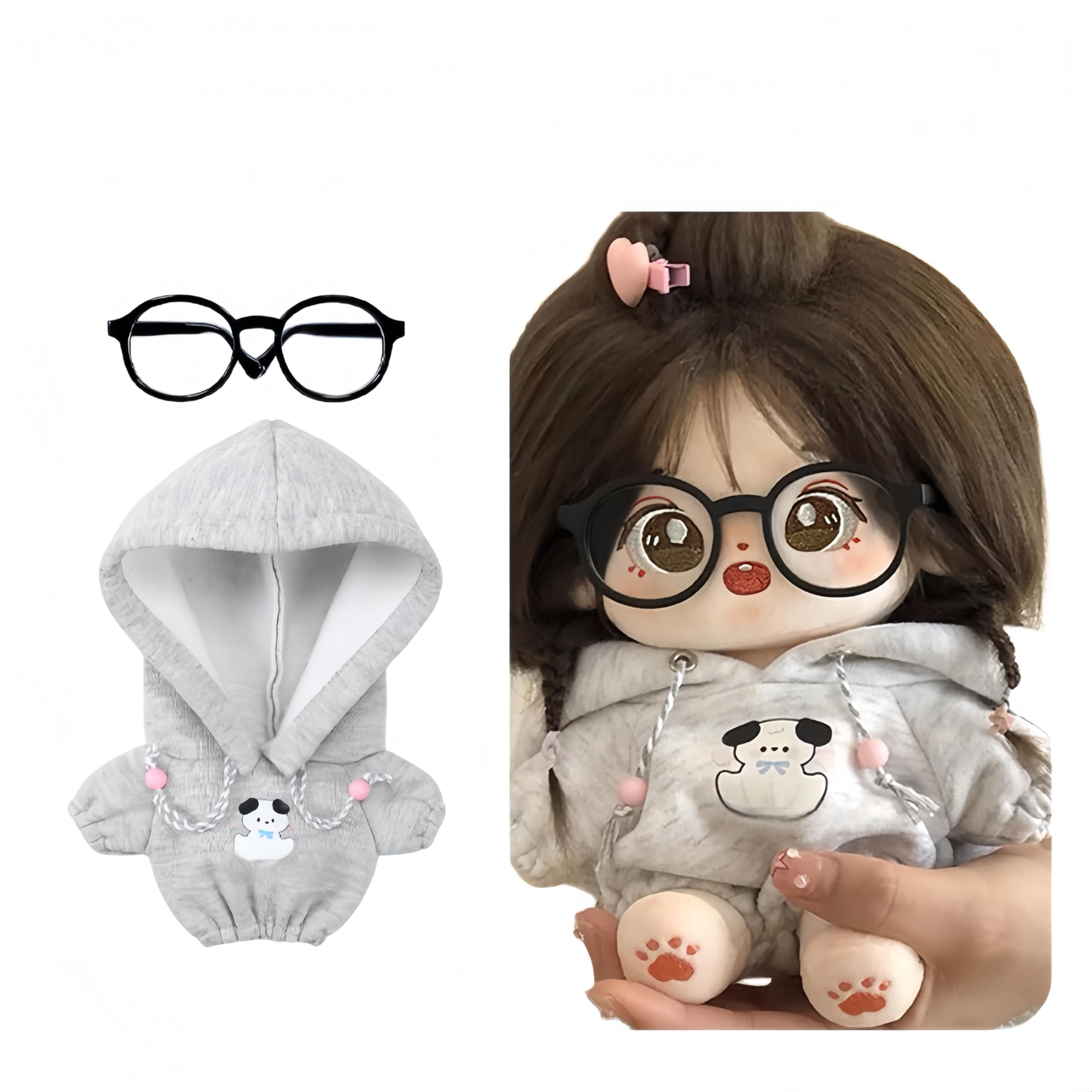 Set di vestiti per bambola di peluche da 20 cm da 8 pollici Carini vestiti per bambola in cotone Molti stili Bambole di peluche morbide imbottite da vestire (Y)