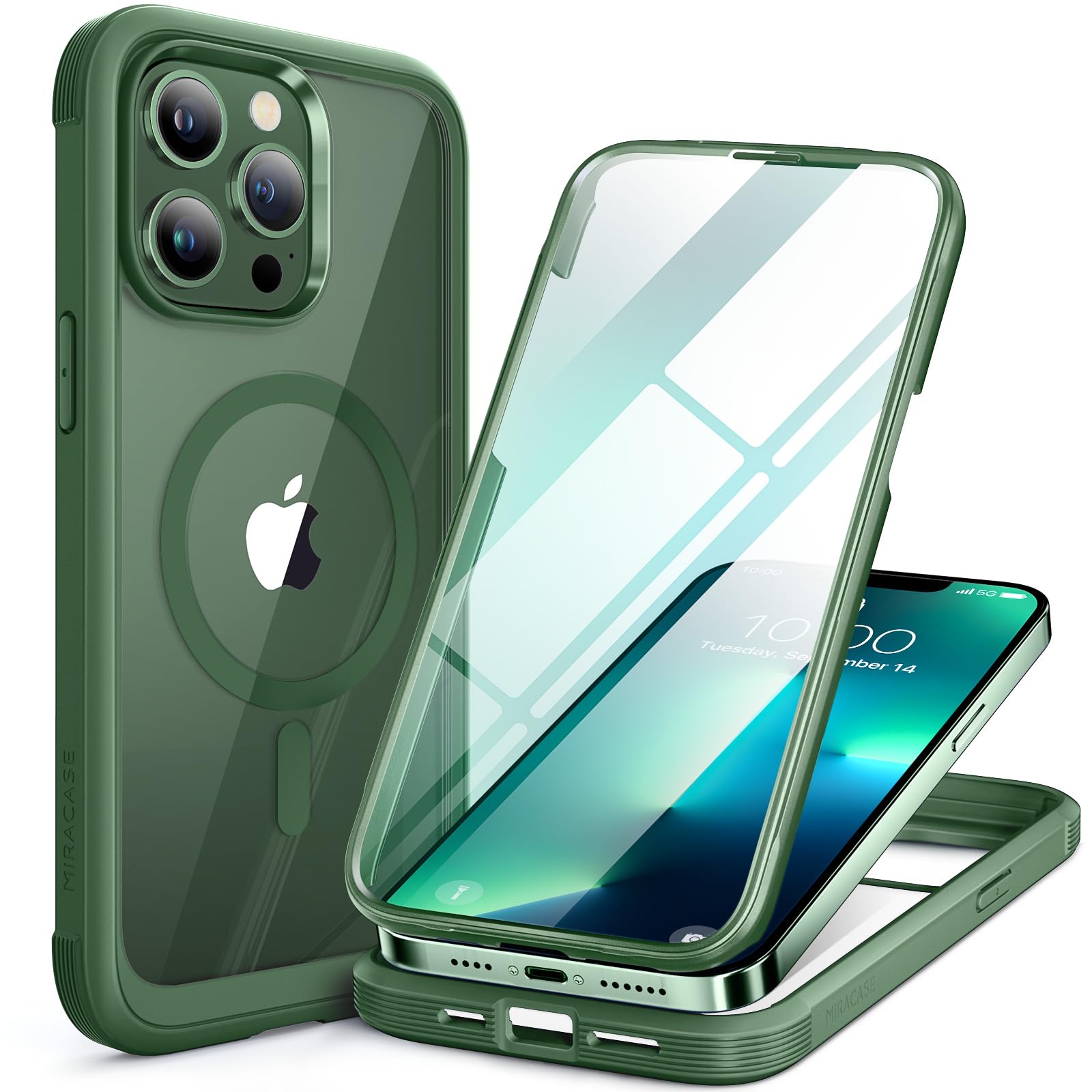 Miracase Magnetic Case for iPhone 17 Case, [Bubble Free] Built-in Glass Screen Protector+ [New Camera Control Button], Full Body Bumper Compatible with MagSafe, Drop Proof 17 Cover,6.3-inch (Black) — view 10